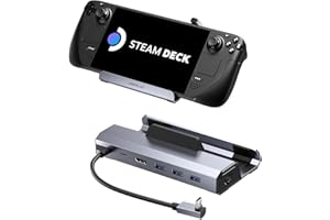 JSAUX Steam Deck Dock 4K@120Hz(6-in-1), Docking Station for Steam Deck OLED/ROG Ally X/Legion Go (S)/MSI Claw, Steam Dock with HDMI 2.1, Gigabit Ethernet, 3 USB A 3.0 and 100W Charge-HB0603