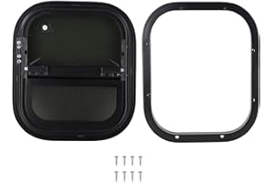 AQXREIGHT RV Windows, RV Przesuwne Okna z Ekranem 440mm H 390mm W Przyciemniane Szkło Hartowane Wodoodporne do Przyczepy Kempingowej