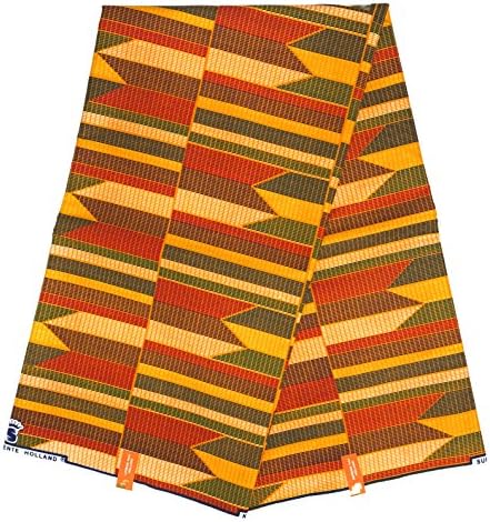 SUPREME WAX Holland KENTE KINTE Original African Print Fabric loincloth 6 YARDS 100% Cotton