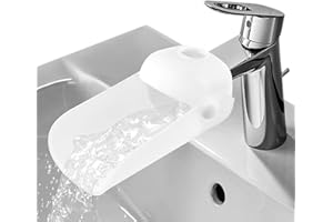 JIAKALAMO Faucet Extender for Toddlers, Sink Extenders for Bathroom Sink, Kitchen, Bathtub(White)