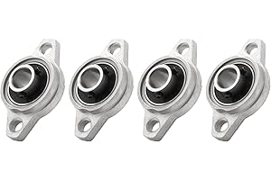 Geieold 4Pcs KFL001 12mm Zinc Alloy Self Aligning Pillow Block Flange Bearing Rhombic Bearing Housing
