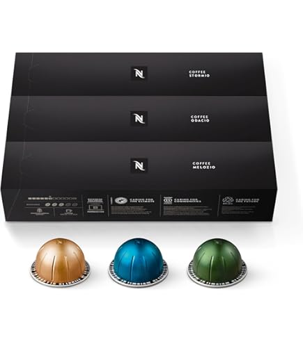 Nespresso Vertuo Melozio Medium Roast Coffee Capsules – 10 Count (Pack Of 3), Switzerland