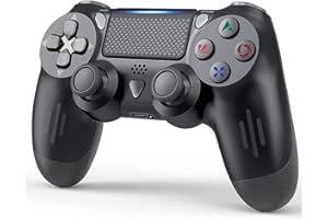 LAMPELC Wireless Controller für PS4, Wireless Game Controller Joystick für PS4/Pro/Slim Konsole mit Doppelte Vibration/6-Achsen Gyro Sensor/Audio-Funktion