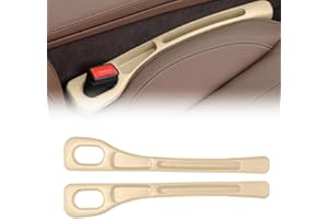 HOIDOKLY 2 Piezas Organizador universal para rellenar huecos en los asientos del coche, Accesorios para el coche, Tapón para rellenar huecos en los asientos con ranura de almacenamiento (Beige)