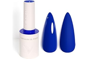 V VENALISA Venalisa Gel Nail Polish Royal Blue 10ml Stylish Round Bottle with Top Label Showing Color and Number UV Gel Polish for Stunning Nail Art Design 5052