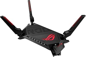 ASUS ROG Rapture GT-AX6000 Dual-Band WiFi 6 Extendable Gaming Router, Dual 2.5G Ports, Triple-level Game Acceleration, Mobile Game Mode, Aura RGB, Subscription-free Network Security, AiMesh Compatible