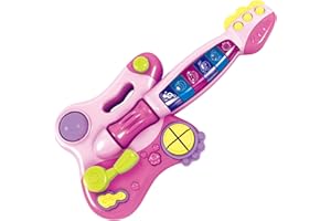 FLEX VALUE Flex Educational Children Musical Guitar With Sound and Light - Kids Gift for 2-4 Years (Pink)