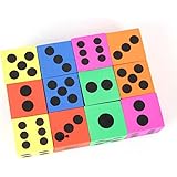 TOYMYTOY Grande mousse jouant aux dés pour les enfants en bas âge enfants 12pcs (couleur aléatoire)