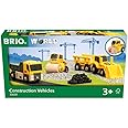 BRIO World Construction Vehicles for Kids Age 3 Years Up - Wooden Railway Train Set Add On Accessories