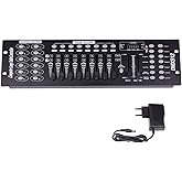 UKing DMX Controller, 192 Channels DMX512 Controller Console 240 Scenes for Mini DMX Controller DMX Light Desk Party DJ Disco