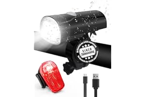 BAONUOR LED Fahrradbeleuchtung Set USB Aufladbare Fahrradlampen, StVZO Zugelassen Fahrrad Lichter Set, wasserdichte Fahrradleuchten Set Fahrradlicht Vorne Rücklicht für Kinder Erwachsene Bike Lights
