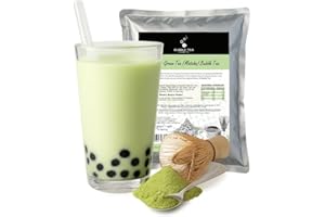 BUBBLE TEA HOUSE CO. Bubble Tea Powder (1 kg) - Make Bubble Tea at Home - Ideal for Frappes, Coffee, Boba Tea, Milkshakes - Gluten Free, Halal Certified (Matcha)