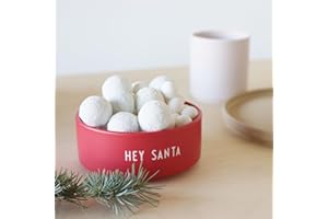 Design Letters Snackschale Hey Santa | Porzellan Bowl Schüssel für Weihnachtsdeko, Weihnachten, Weihnachtsgeschenke | Dekoschale, Weihnachts schale, Obstschale, Müslischalen, Schale Deko Rot 300 Ml