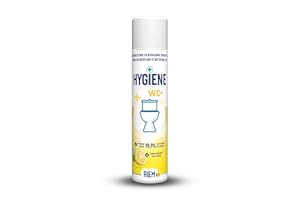 RIEM - Hygiene WC+ 100 ml - Spray Désinfectant et Nettoyant Toilettes - Détruit 99,9% des Bactéries - Sans Rinçage - Parfum Lemon