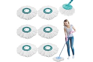 RHHGHY Zestaw 6 sztuk do zestawu mopa Leifheit Clean Twist Twist Ergo, 2 włókna system do Leifheit Rotomop, do cząstek brudu, wszystkich rodzajów gleby
