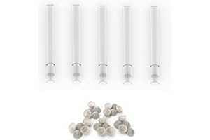 BMTick Gerader Glasstiel für Arizer Solo/Air Mundstück-Set mit 25 Siebgazen