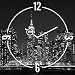 Produktbild Wanduhr aus Glas, New York Skyline, schwarz-weiß, 30x30 cm von Eurographics