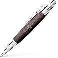 Faber Castell 148383 - E-Motion Twist Chrome/Wood Black Ballpoint Pen