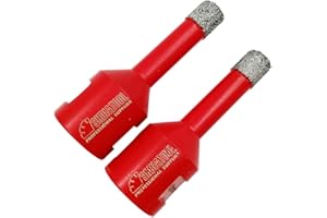 SHDIATOOL Broca de Diamante 2PC 10MM Vacío Soldadura para Perforación en Seco Porcelana Azulejo Granito Mármol M14