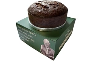 Bizzibeans Brandy-Infused Christmas Fruitcake – Luxurious & Moist Fruit Cake with French Brandy-Soaked Fruit (No Icing) for Xmas – Vegetarian & Dairy Free – Serves 12 – Round, 6”, Approx 800gr
