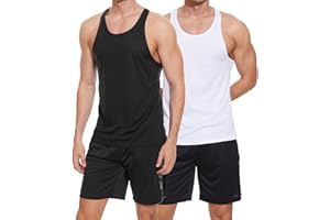 RANE SPORTS Men's Stringer Tank Tops Quick Dry Mesh Sleevele Gym Workout Bodybuilding Fitness Muscle T Shirts