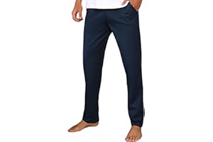 Litherday Pantaloni Pigiama Uomo 100% Cotone Tinta Unita, Pantaloni Lunghi da Notte con Tasche Laterali ed Elastico in Vita, Comodi Invernali Casa S-XXL