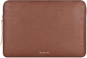 Comfyable Smukły pokrowiec na laptopa 35.6 cm, przytulny, kompatybilny z MacBook Pro 35.6 cm M3 M2 2023 Pro/Max & M1 2021 A2442, torba ze skóry PU, wodoodporna obudowa, etui do notebooka do Mac,