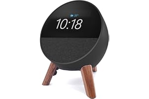 Counlisha Echtholz-Ständer für Echo Spot (2024 veröffentlicht), Smart-Wecker, Stativhalterung, Zubehör, schützt Alexa-Spot für besseren Klang, sichere, stabile Holzhalterung für Spot-Lautsprecher