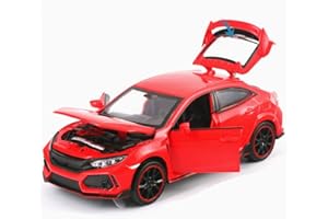 TECKEEN 1/32 Alloy Model Car Diecast Toy Collection Sound & Light Gift for Honda Civic Type R