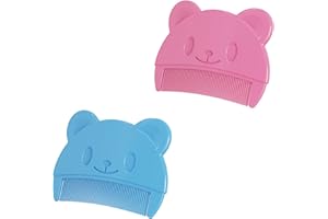 JPESYGFDK 2 Stück Baby Kamm Für Milchschorf, Bürste Und Kamm Für Milchschorf, Milchschorf Baby Entfernen Bürste, Kopfhaut Massagebürste Baby, Haarkamm Für Baby Geeignet Für Neugeborene, Baby(Pink/Blue)