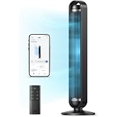 DREO 42 İn&ccedil; Akıllı Kule Tipi Fan, 9 m/s Y&uuml;ksek Hızlı Serinletme, 9 Hız Kademesi, 25 dB, 4 &Ccedil;alışma Modu, 90&deg; Salınım, 12 Saat 