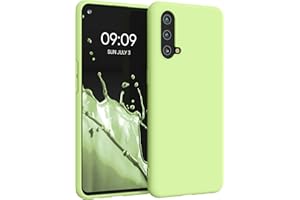 kwmobile Carcasa para OnePlus Nord CE 5G Funda - Ultrafina de TPU y Silicona con Bordes elevados anticaídas - Tomate Verde