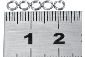 Joyzan Anneau de Pêche, Kit D'Attirail Connecteur Leurres PêChe pour Accessoire Anneaux Fendus en Acier Inoxydable Appât Pêche Double Cercle Peches Connecteurs Peche Leurre Carpe Emerillons Hameçons