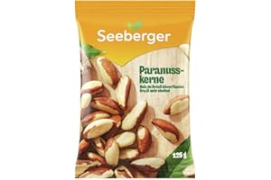 ‎SEEBERGER Seeberger Paranusskerne 1x125g: Große, ganze Kerne des Paranussbaums mit erdig nussigem Aroma - als Snack und zum Backen und Verfeinern von Speisen - roh, naturbelassen, vegan