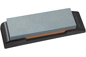 Nirosta 43333 Pierre à aiguiser pour couteaux de cuisine, pierre à affuter 2 grains, Céramique, Polypropylène, 19 x 6 x 4 cm