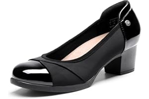 DREAM PAIRS Escarpins Femme Élégantes et Respirantes Chaussure à Talon Bas Confortable Escarpin pour Femmes