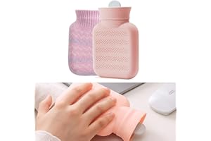 JINYOMFLY Borsa Dell'acqua Calda Portatile,Boule Acqua Calda Mini Silicone per Collo Mano Piede Caldo,per la Terapia del Caldo e Del Freddo,Adatto a Bambini e Adulti Casa e Ufficio