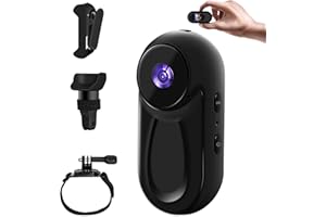 Baobylon Mini Action Cam, mini Kamera, Helmkamera Motorrad, 1080P Bodycam Körperkamera HelmetCamera, Mini Kamera, Haustier Kamera, Dashcam Fahrrad, Actioncam, Multifunctional Accessories