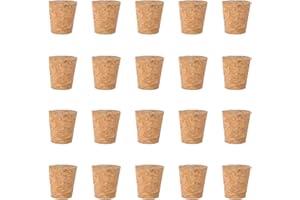 LUFDEGIM 20 Stück Flaschenkorken,Korkstopfen Weinkorken Zum Basteln Weinkorken Bastelkorken Konische, Konische Korkstop für Weinflaschen und Bierflaschen