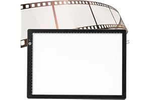 DPOFIRS Visionneuse de Diapositives avec Numérisation Négative de Films, 3 Luminosités Réglables, Scanner de Lumière USB LED