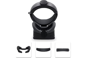 HUAYUWA Silicone VR Face Pad Ensemble d'accessoires pour Casque Rift S, 1 Housse de Protection en Silicone + 1 Coque Avant en Silicone + 1 Coque arrière en Silicone (Noir)