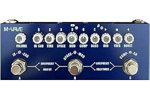 LAOJIA CUBE BABY Pedal de efectos combinados de bajo multifuncional portátil con función de interfaz de audio de grabación de teléfono de reproducción de música inalámbrica,Pedal multiefectos para baj