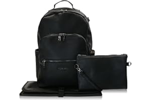 My Babiie Backpack Pro Changing Bag - 2 Insulated Bottle Holders, Clutch Bag, Portable Changing Mat, Stroller Clips