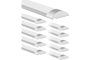 Sararoom 10-Pack 5FT 50W LED Batten Light - 6500K Cool White Tube, 5000LM Ceiling Surface Mounted Strip for Home, Office, Garage, Shop, School, Restaurant