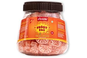 CandyVille Frootfab Orange Candy Jar (400 Gm) Narangee Candy Santra Goli Orange Flavoured Candy