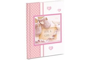 MARELI Diario ricordi del Neonato 17 x 24 cm, Scarpine Rosa