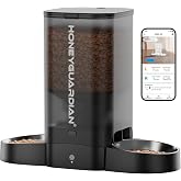 Automatic Cat Feeder 5G WiFi, 5L Food Dispenser for Cat/Dog with 2 Bowls | Programmable cat kibble dispenser, 2 304 stainless