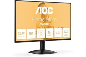 AOC 24B31H - Monitor Full HD da 24 pollici, 120 Hz, sincronizzazione adattiva dell'immagine 1920x1080, 1x D-Sub, 1x HDMI 1.4 nero, 24 inch FHD IPS, 100 Hz, No Altoparlanti