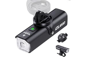 towild 600/1000 lumens Lumières Vélo avec Télécommande sans Fil,CL600/CL1000 Lampe Velo LED pour Le Trajet, la éclairage Avant de Vélo Rechargeable, étanche IPX6 pour la Conduite de Nuit
