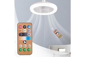 CEWIFO Telecomando per ventilatori da soffitto con luci Velocità regolabile E27 Telecomando in plastica (solo telecomando)